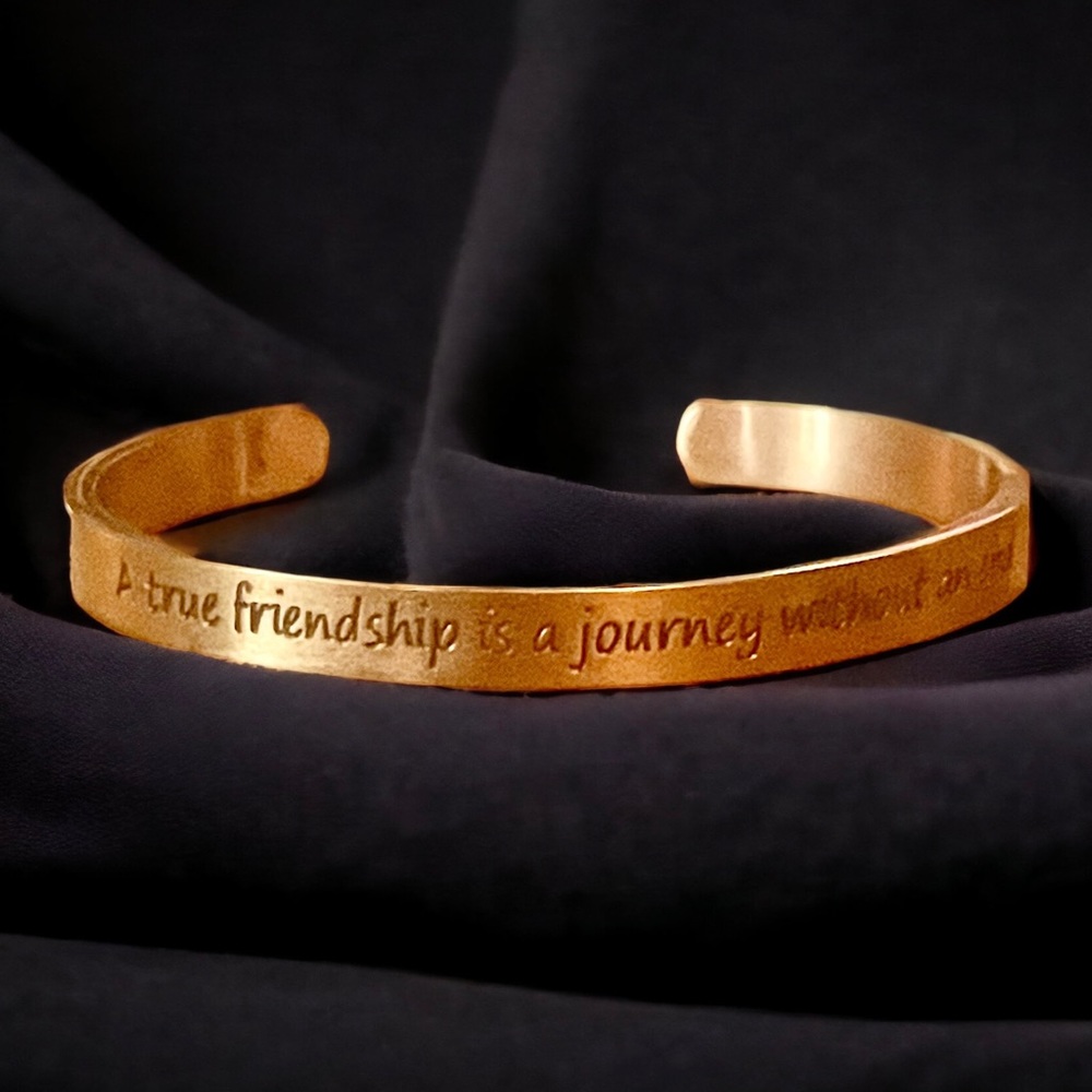 Copper friendship cuff bracelet